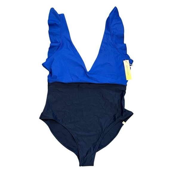 NWT Summersalt The Ruffle Backflip One Piece Swimsuit SOLD OUT Lapis/Deep Sea 14 - Picture 3 of 7